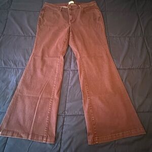 Lane Bryant Chocolate Wide Leg Jeans